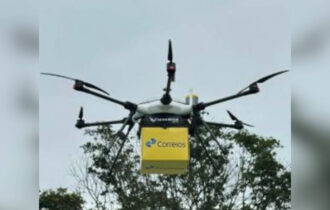 Correios faz primeira entrega por drone em Curitiba