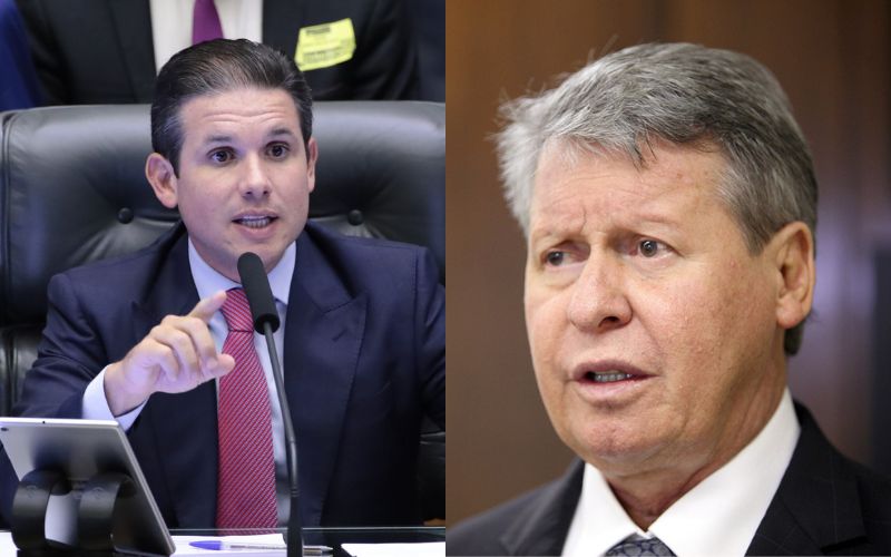 (Foto: Bruno Spada/Câmara dos Deputados & Divulgação/PSDB) Hugo Motta segura pauta da anistia e ex-prefeito de Manaus reage online