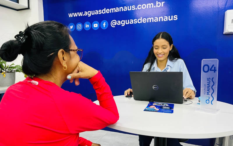 (Foto: Divulgação / Águas de Manaus) Manaus Previdência facilita acesso a serviços do IMMU e Águas de Manaus em ação itinerante