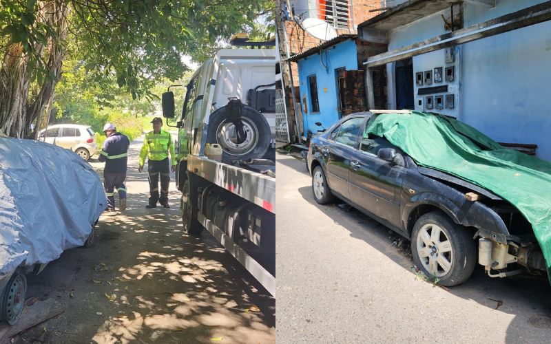 (Foto: Divulgação/IMMU) Sucatas são removidas das ruas em ação da Prefeitura de Manaus