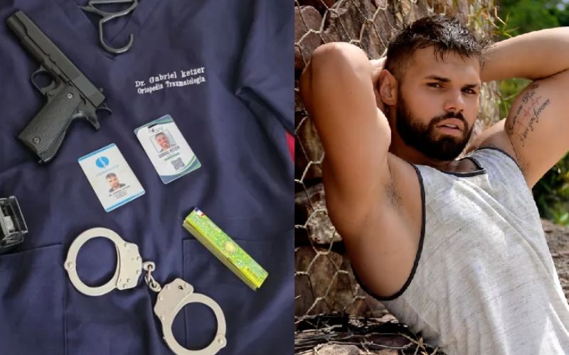(Foto: Divulgação/Polícia Civil do Amazonas e Reprodução/Redes Sociais/Gabriel Ketzel) Quem é o falso médico preso por atender crianças em situação de vulnerabilidade em Manaus?