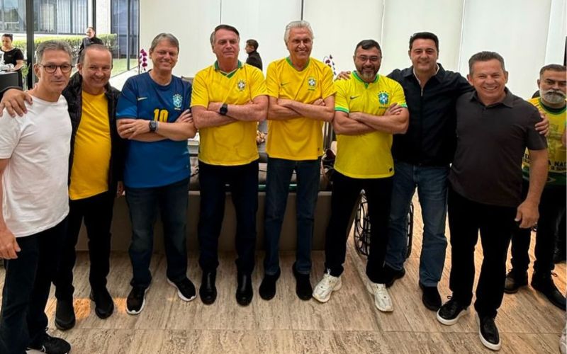 Foto: Reprodução / redes sociais Wilson Lima se reúne com Bolsonaro e apoiadores para ato na Paulista