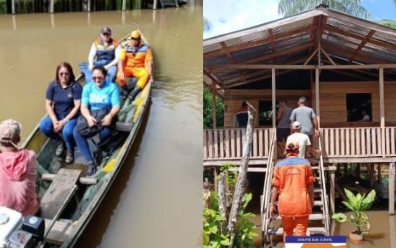 Cheia do rio Solimões muda rotina escolar em Benjamin Constant, no AM