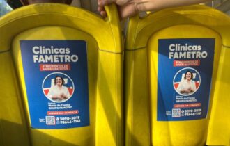 Acionada pelo Portal AM1, Prefeitura retira propaganda da Fametro em ônibus
