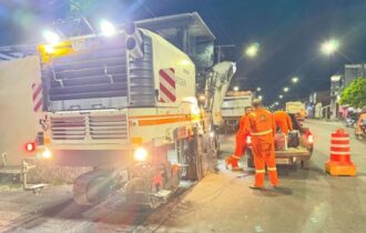 Prefeitura inicia recapeamento na zona Norte com aplicação de 250 toneladas de asfalto