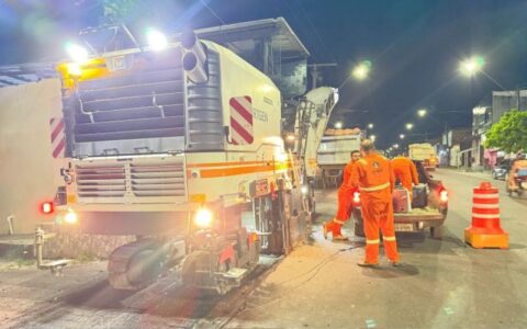 Prefeitura inicia recapeamento na zona Norte com aplicação de 250 toneladas de asfalto