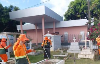 Prefeitura inicia limpeza nos cemitérios de Manaus para o Dia dos Pais