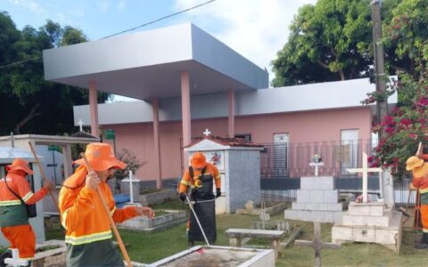 Prefeitura inicia limpeza nos cemitérios de Manaus para o Dia dos Pais