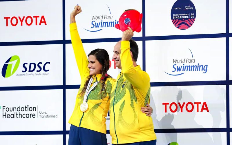 Brasil mira top-5 no último dia do Mundial de natação paralímpica