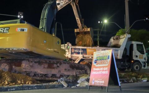 Obra viária na zona Leste marca 9ª intervenção da Prefeitura de Manaus