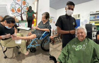 Prefeitura de Manaus promove ação de embelezamento para idosas residentes da Fundação Dr. Thomas em alusão ao Mês das Mulheres