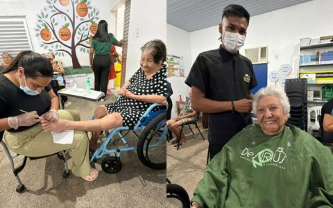 Prefeitura de Manaus promove ação de embelezamento para idosas residentes da Fundação Dr. Thomas em alusão ao Mês das Mulheres