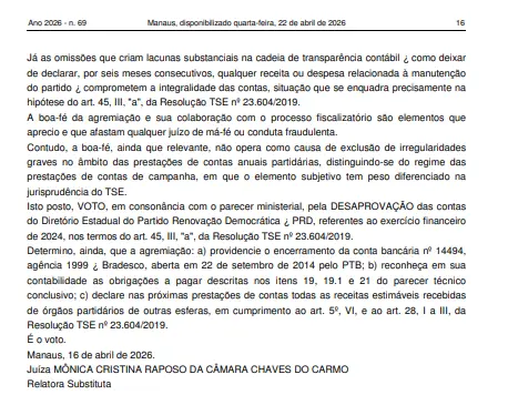 contas-do-prd-sao-desaprovadas