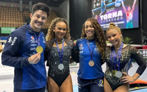 Brasil termina Copa de Ginástica com cinco novos pódios