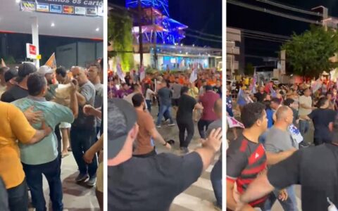 Debate com candidatos ao Governo do AM termina com pancadaria entre apoiadores em Manaus
