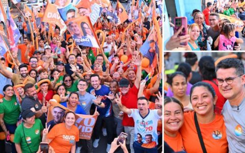 Em caminhada no Alfredo Nascimento, moradores agradecem David por obras entregues