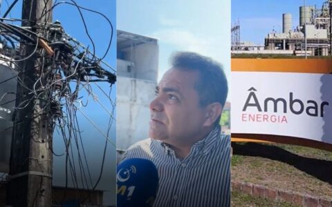 Morador do Coroado denuncia incêndio em rede de energia após serviço da Âmbar