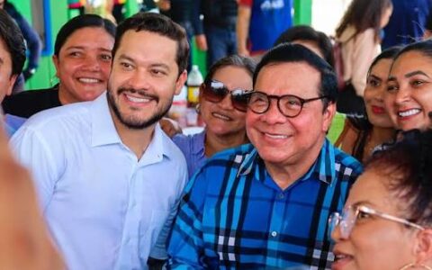 Adail Filho e Adail Pai, deputado federal e prefeito de Coari, respectivamente (Foto: Divulgação/Assessoria)