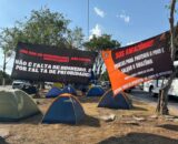 Aprovados da segurança seguem acampados em frente à sede do Governo do Amazonas por convocação