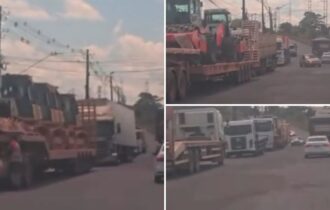 Carretas se acumulam na AM-010 e MPAM cobra fiscalização do Detran