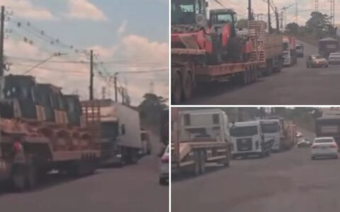 Carretas se acumulam na AM-010 e MPAM cobra fiscalização do Detran