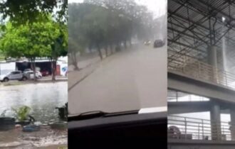 Chuva forte provoca alagamentos e transtornos em Manaus nesta segunda