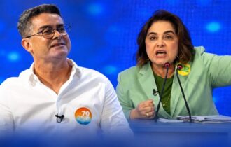 David Almeida confronta Maria do Carmo e questiona histórico da adversária em debate