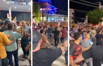 Debate com candidatos ao Governo do AM termina com pancadaria entre apoiadores em Manaus