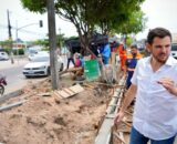 No Dia da Árvore, Renato Junior vistoria obra na avenida Margarita