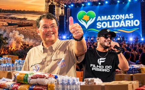 Braga lidera campanha Amazonas Solidário com show de Filho do Piseiro para ajudar famílias atingidas por queimadas e estiagem