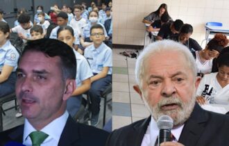 Flávio defende escolas militares; Lula, ensino integral