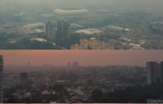 Qualidade do ar em Manaus deixa cidade encoberta por fumaça de queimadas (Fotos: Divulgação CM7)