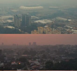 Qualidade do ar em Manaus deixa cidade encoberta por fumaça de queimadas (Fotos: Divulgação CM7)
