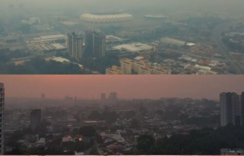 Qualidade do ar em Manaus deixa cidade encoberta por fumaça de queimadas (Fotos: Divulgação CM7)