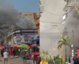 Incêndio atinge nove estabelecimentos e mobiliza bombeiros no Centro de Manaus