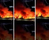 Incêndio de grandes proporções atinge área de vegetação no Distrito Industrial II, em Manaus
