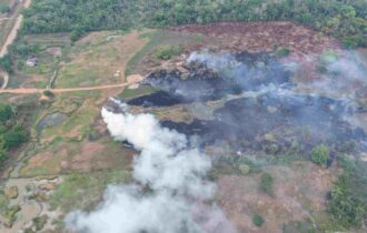 Ipaam multa proprietário de terreno em R$ 100 mil após incêndio e queima de pneus em terreno no Careiro da Várzea