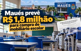 Maués prevê R$ 1,8 milhão para compra de mobiliário escolar