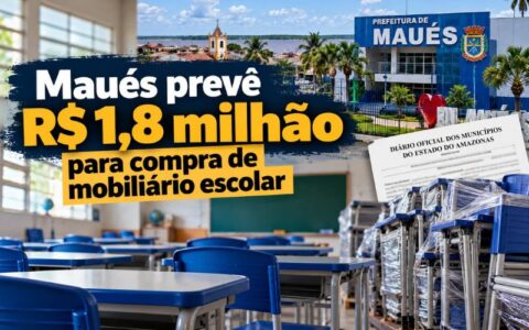 Maués prevê R$ 1,8 milhão para compra de mobiliário escolar