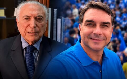 Michel Temer entra no palanque de Flávio Bolsonaro no 2º turno