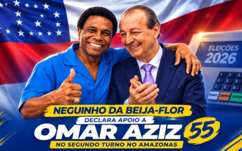 Neguinho da Beija-Flor declara apoio a Omar Aziz no segundo turno no Amazonas