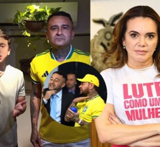 Nikolas tenta minimizar gesto de degola feito por Salazar e Kidson contra Alessandra Campêlo: “Coçando a barba”