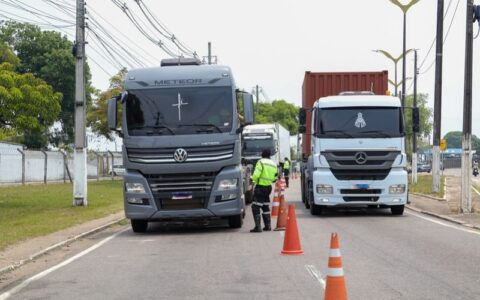 Operação ‘Carga Pesada’ resulta em nove veículos retidos na zona Sul de Manaus