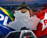 PL cresce no AM e reduz distância para PT na disputa presidencial de 2026