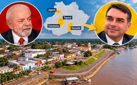 Quatro municípios do Amazonas trocam Lula por Flávio Bolsonaro em 2026