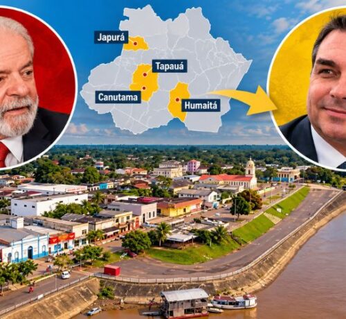 Quatro municípios do Amazonas trocam Lula por Flávio Bolsonaro em 2026