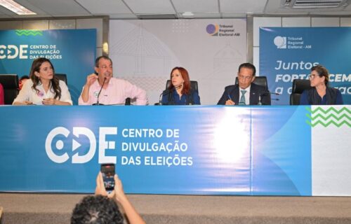 TRE-AM recebe governador eleito Omar Aziz após resultado do 2° Turno
