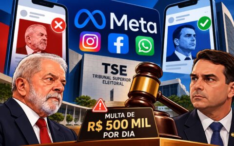 TSE determina tratamento igualitário da Meta a Lula e Flávio Bolsonaro sob multa de R$ 500 mil