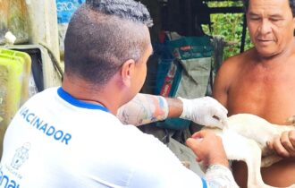 Vacinação contra raiva alcança 2,3 mil pets na zona rural