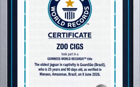Aos 25 anos, onça-pintada de Manaus entra no Guinness como a mais velha do mundo